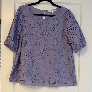 Lavender Eyelet Blouse